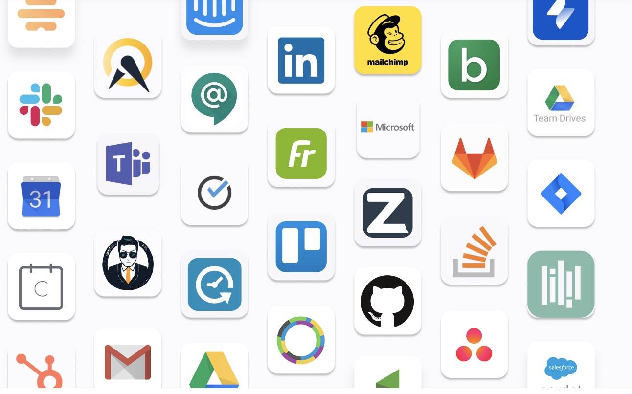 Logos of companies in the Zoom Apps marketplace