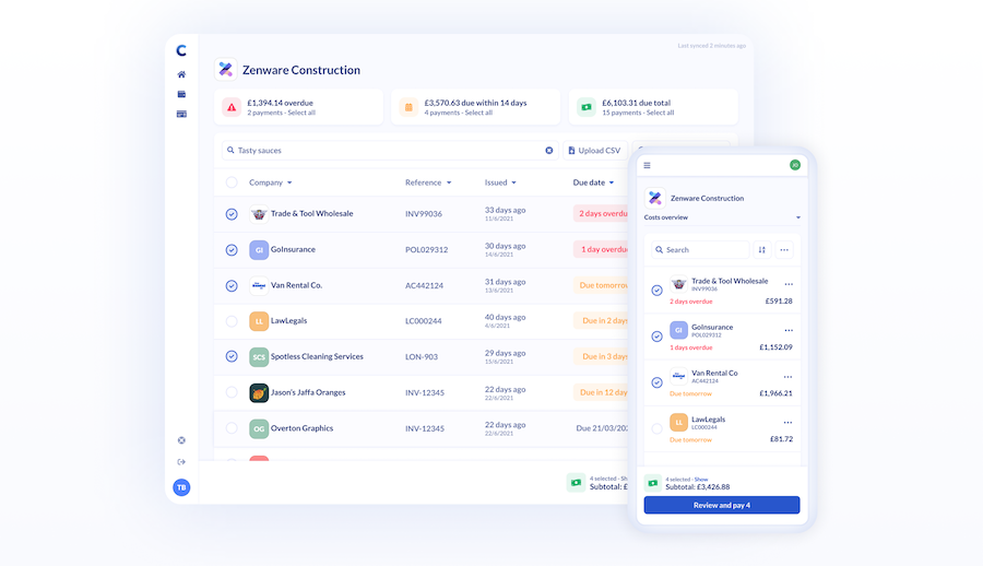 Comma payments dashboard